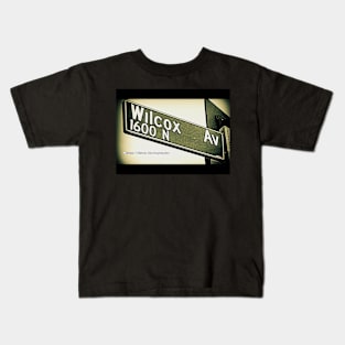 Wilcox Avenue, Hollywood, California by Mistah Wilson Kids T-Shirt